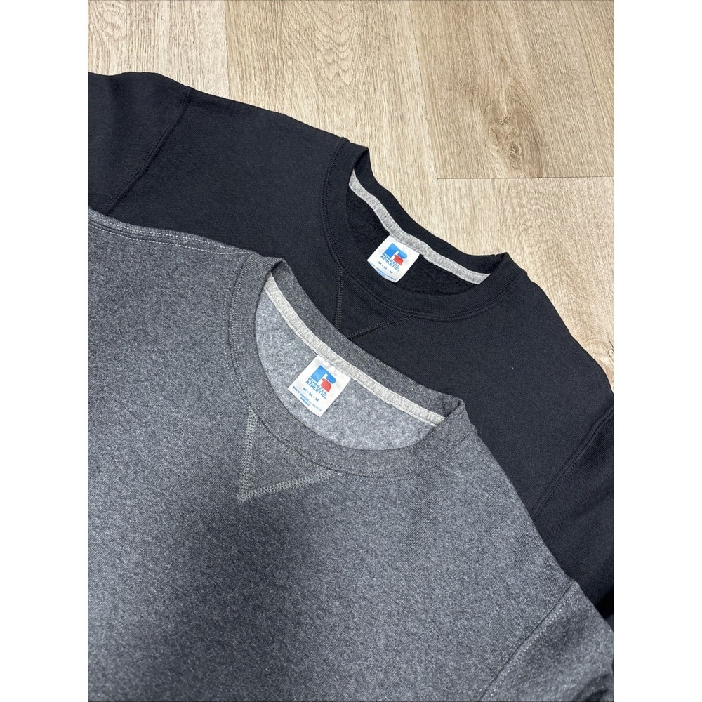 Lot Of 2 VTG Russell Athletic Made In Honduras Pullover Crewneck Sweatshirt M